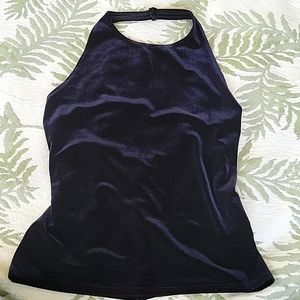 Laundry by Shelli Segal Velvet Halter Top